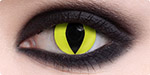 yellow cat eye halloween contact lenses