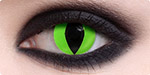 green reptile cat eye contact lenses