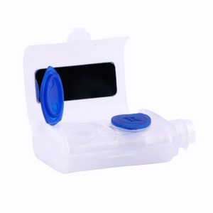 blue mini contact solution case