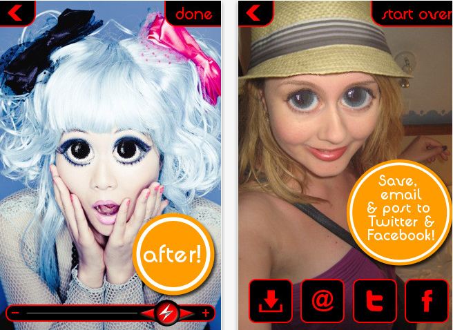 App for making Gaga eyes