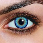 triple color blue contact lenses