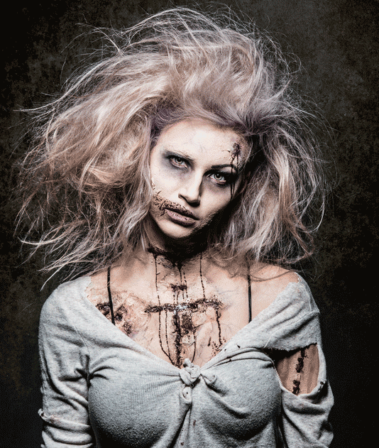 Picture of a woman zombie